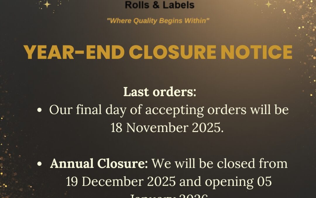 🎉 Year-End Closure Notice 🎉